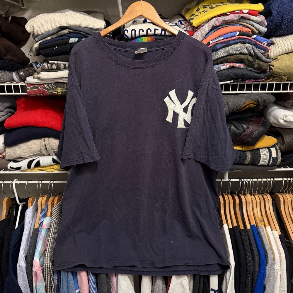 Majestic T-Shirt Mens 2X Blue New York Yankees Bernie Williams 51 MLB Baseball